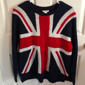 Forever 21 British Flag Knit Sweater